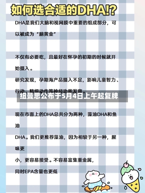 纽曼思公布于5月4日上午起复牌