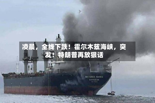 凌晨	，全线下跌！霍尔木兹海峡，突发！特朗普再放狠话-第2张图片