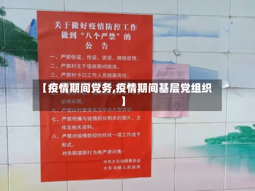 【疫情期间党务,疫情期间基层党组织】