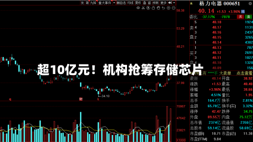 超10亿元！机构抢筹存储芯片