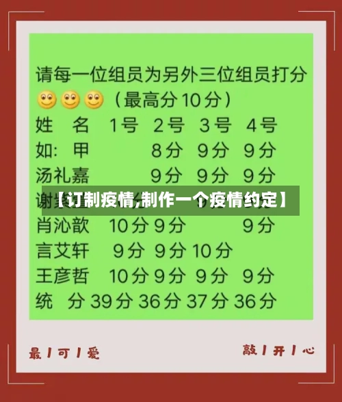 【订制疫情,制作一个疫情约定】